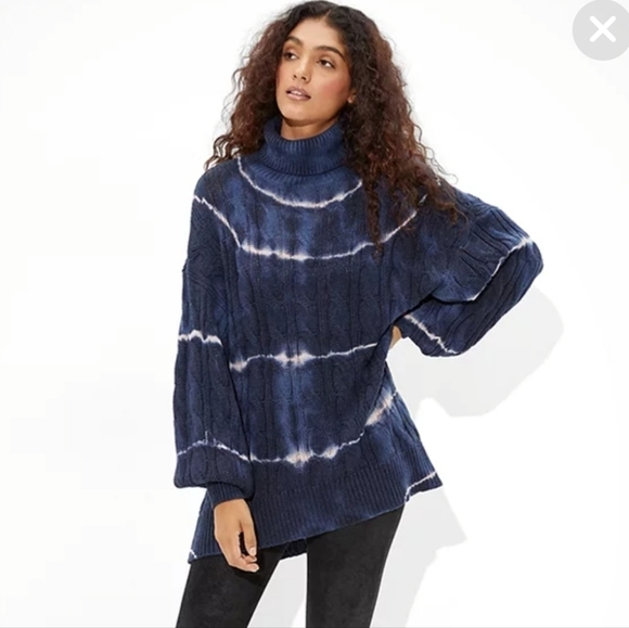 AE Oversized Tie Dye Turtleneck Sweater Sz M Excellent condition - Picture 3 of 15